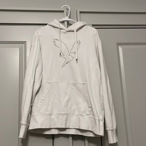 Men’s White American Eagle Hoodie - Size L